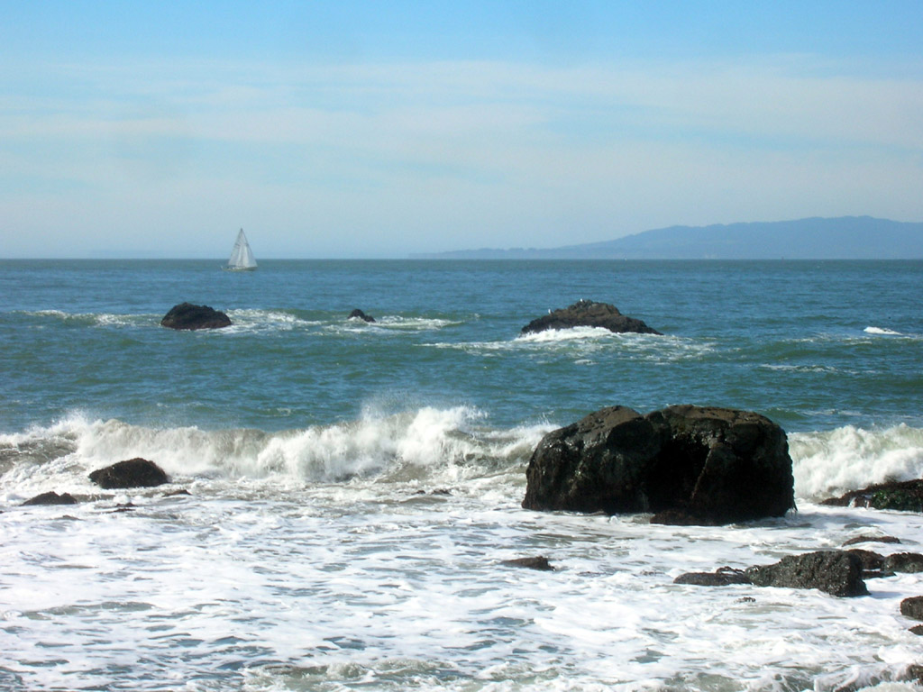 view from Mile Rock Beach