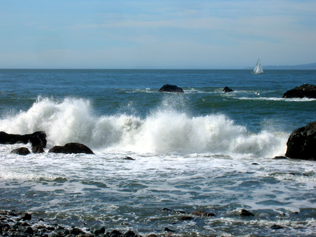 view from Mile Rock Beach