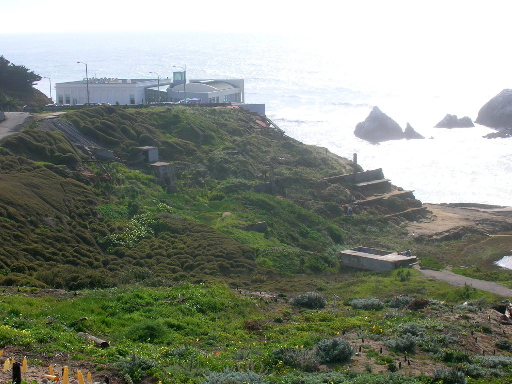 view from the Coastal Trail of the Cliff House