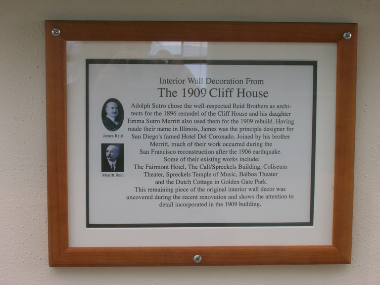 Cliff House plaque
