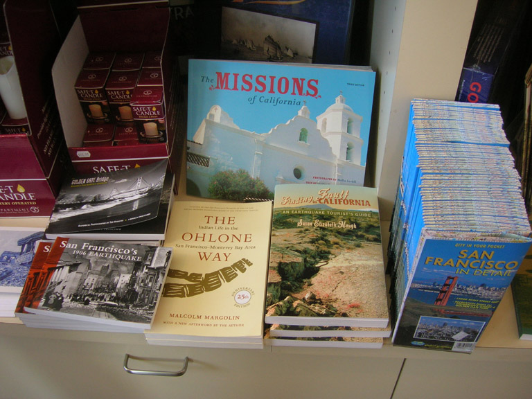 Sue Hough's book in Cliff House gift shop: FINDING FAULT IN CALIFORNIA