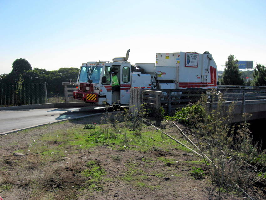 truck arrives on top